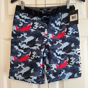 Hurley Camo Shark Print Board Shorts